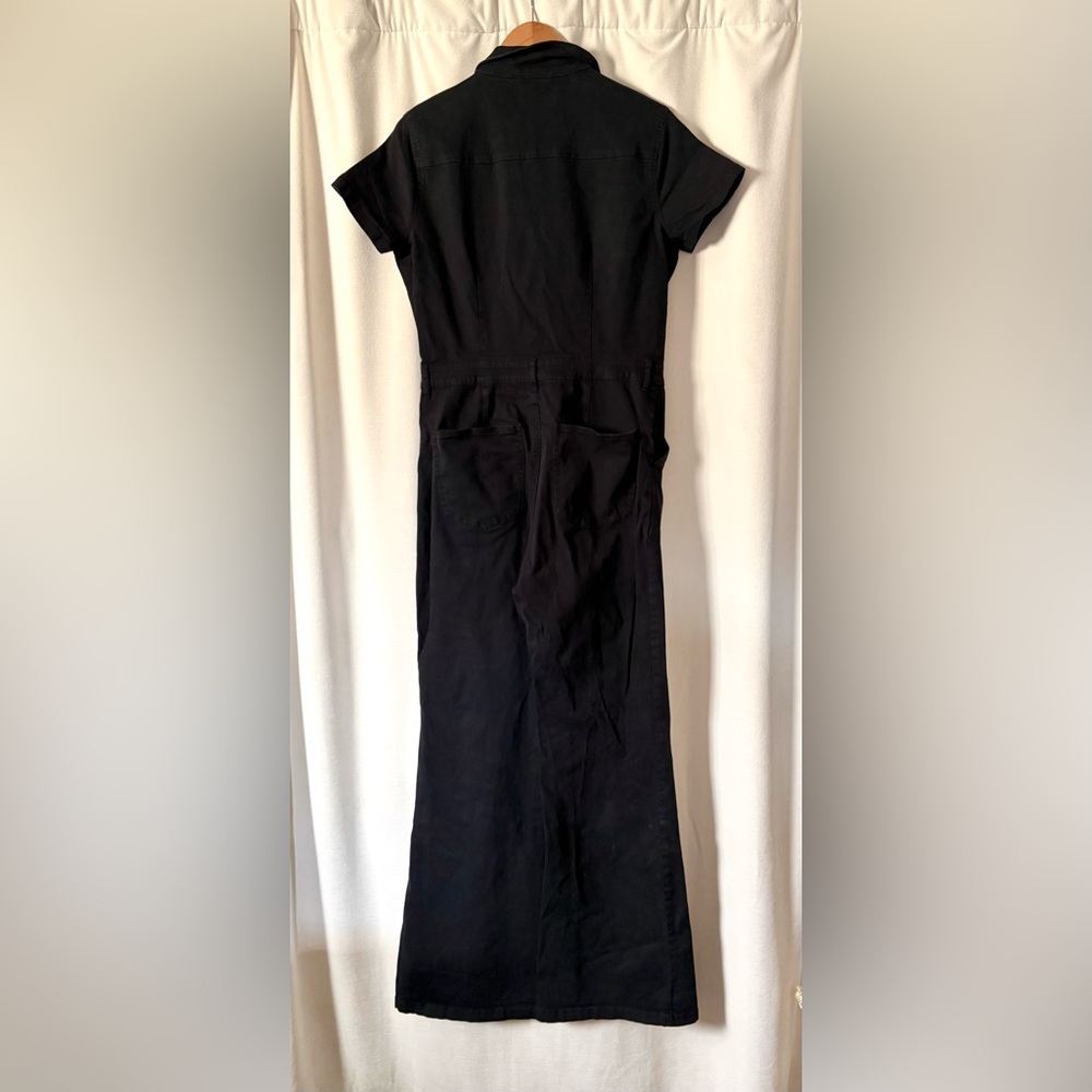 Pistola Martina Flare Zip Up Black Jumpsuit size Large - Picture 5 of 9